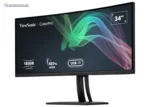 34IN COLORPRO 21:9 CURVED UWQHD MONITOR WITH 75HZ, FREESYNC, 100W USB C, RJ45 AN - Image 2